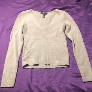 Forever 21 grey v neck sweater